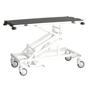 Stainless steel veterinary hydraulic patient transfer table (1)