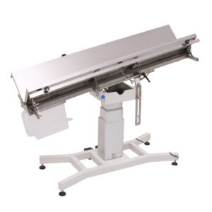 Veterinary operating table with electric height adjustment for animal surgery