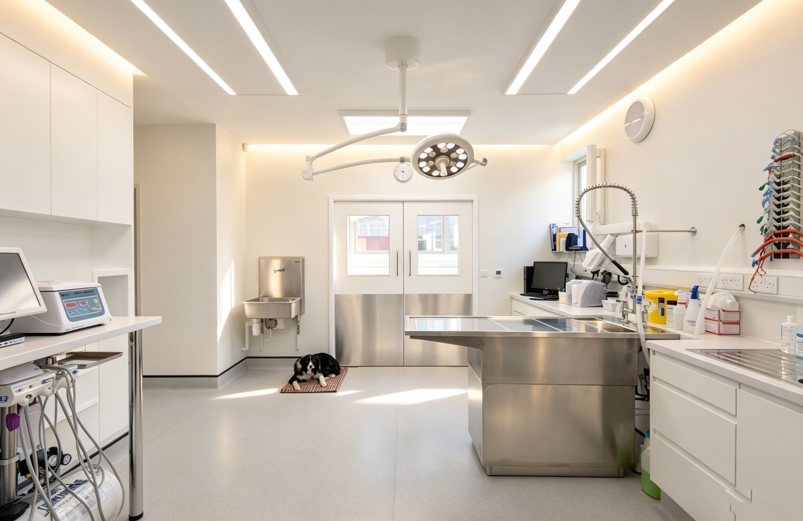 Veterinary surgical room and equipment